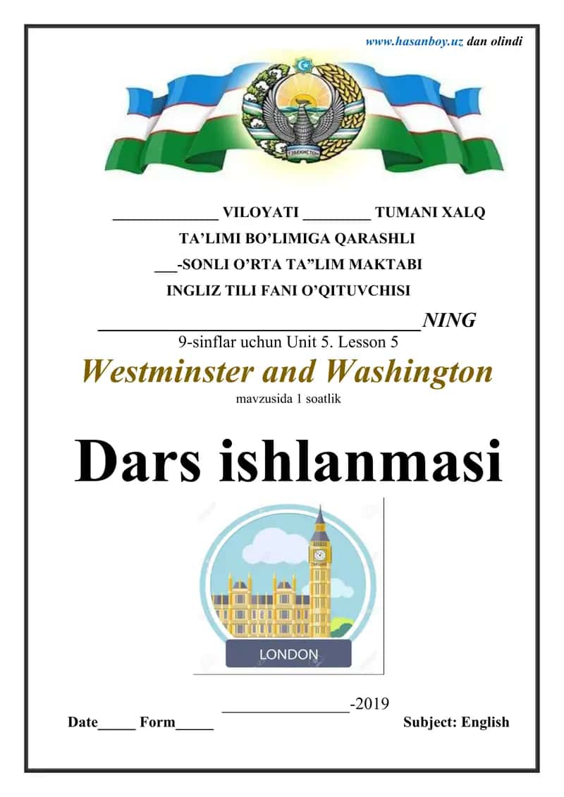 Westminster and Washington 1