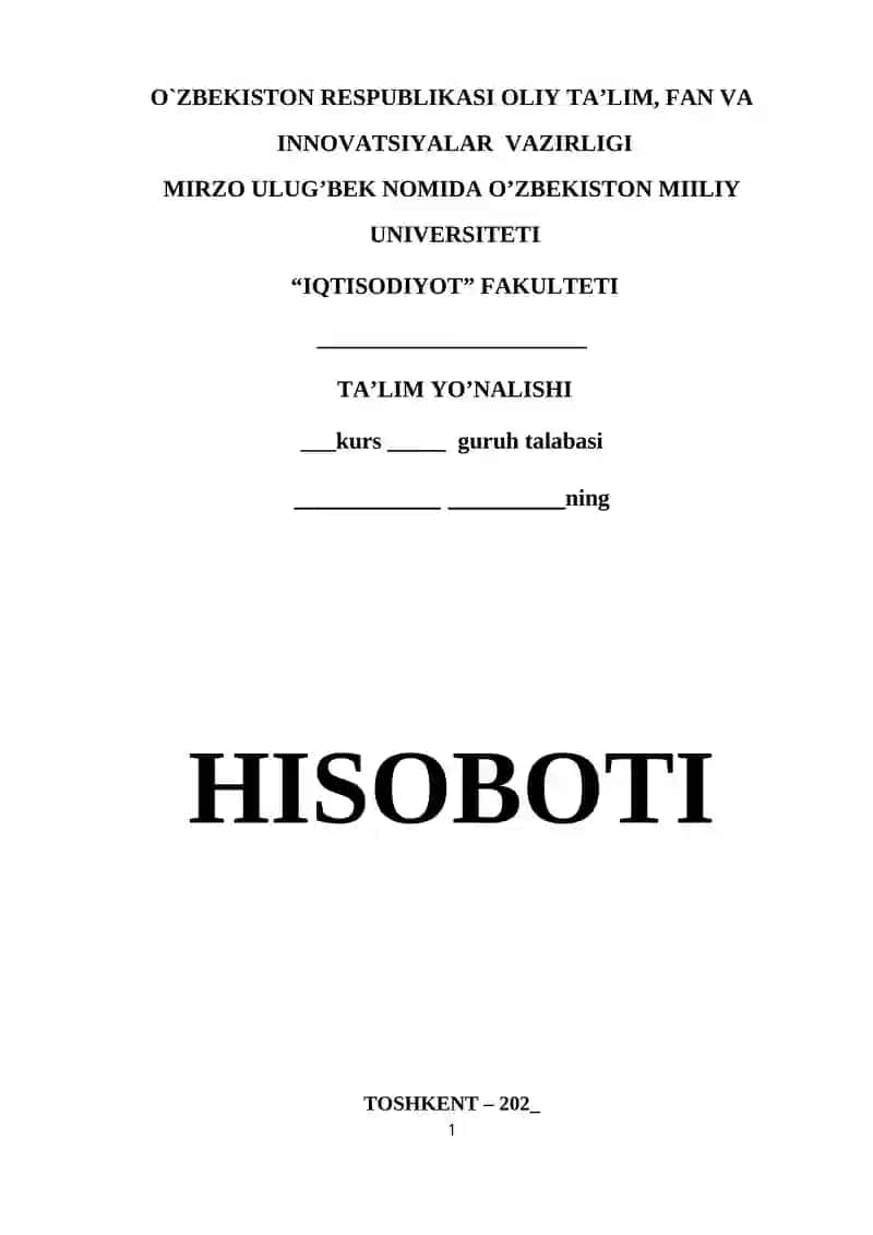 "Xalq bank" amaliy hisobot