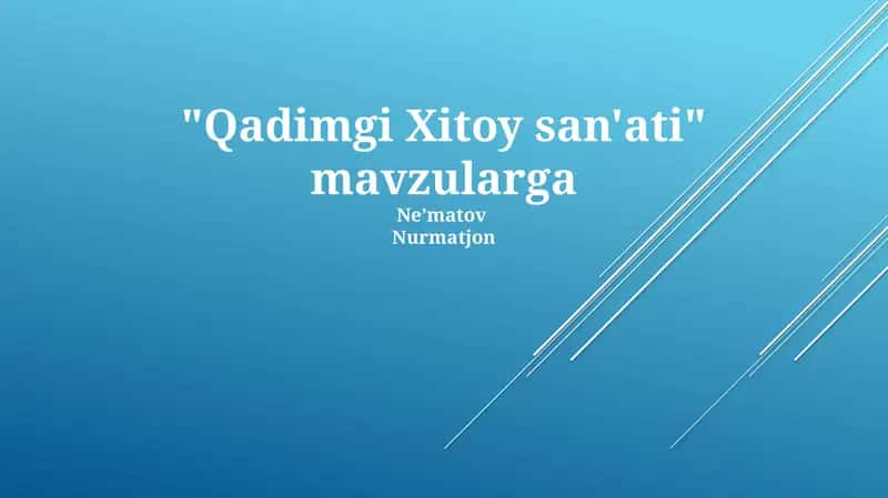 Qadimgi Xitoy san'ati 1