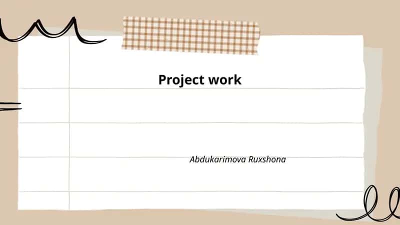 Project work 1