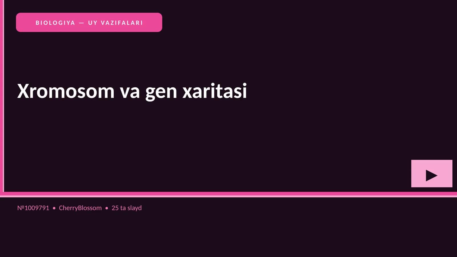Xromosom va gen xaritasi 1