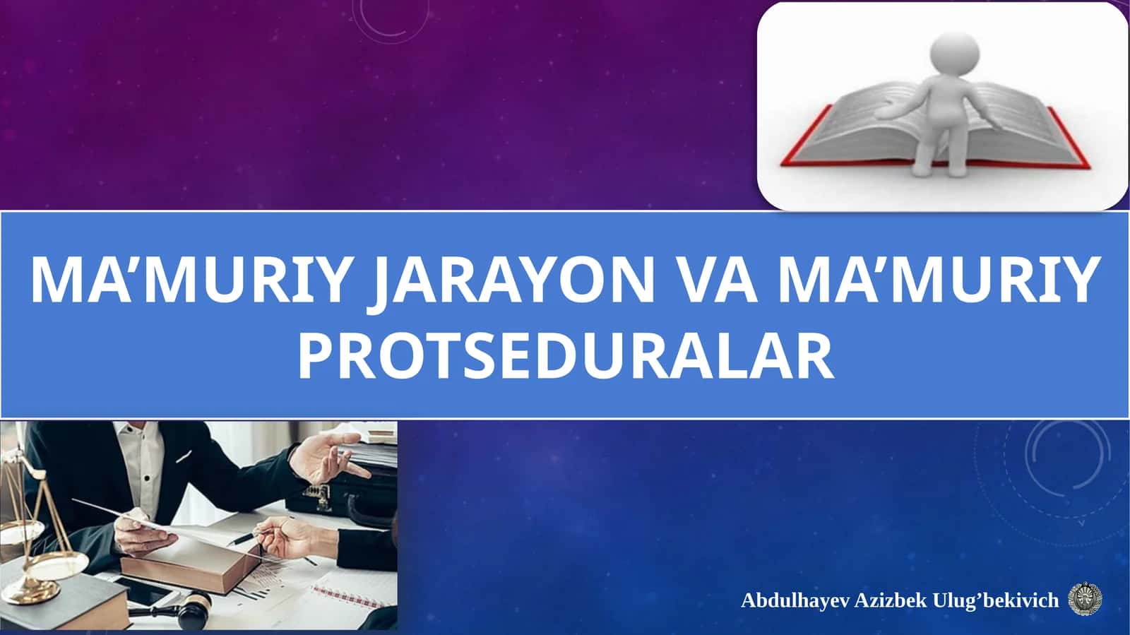 Ma’muriy jarayon va ma’muriy protseduralar 1
