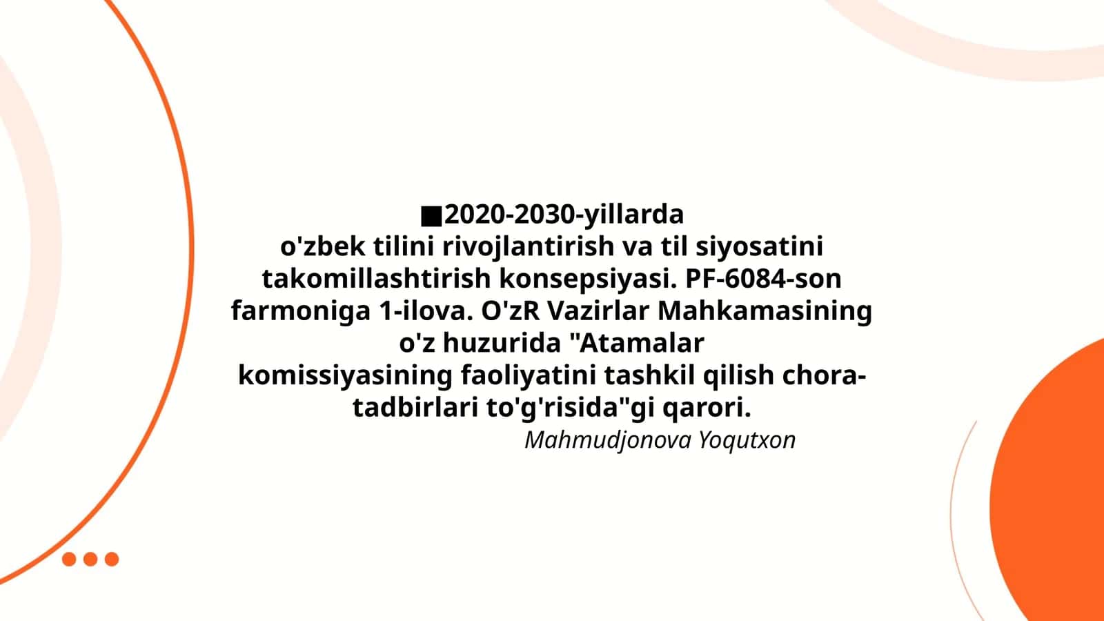O'zbek tilini rivojlantirish va til siyosati konsepsiyasi 1