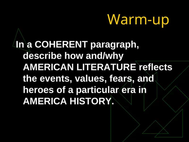 American Literature 1