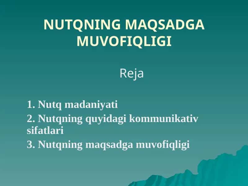 NUTQNING MAQSADGA MUVOFIQLIGI 1