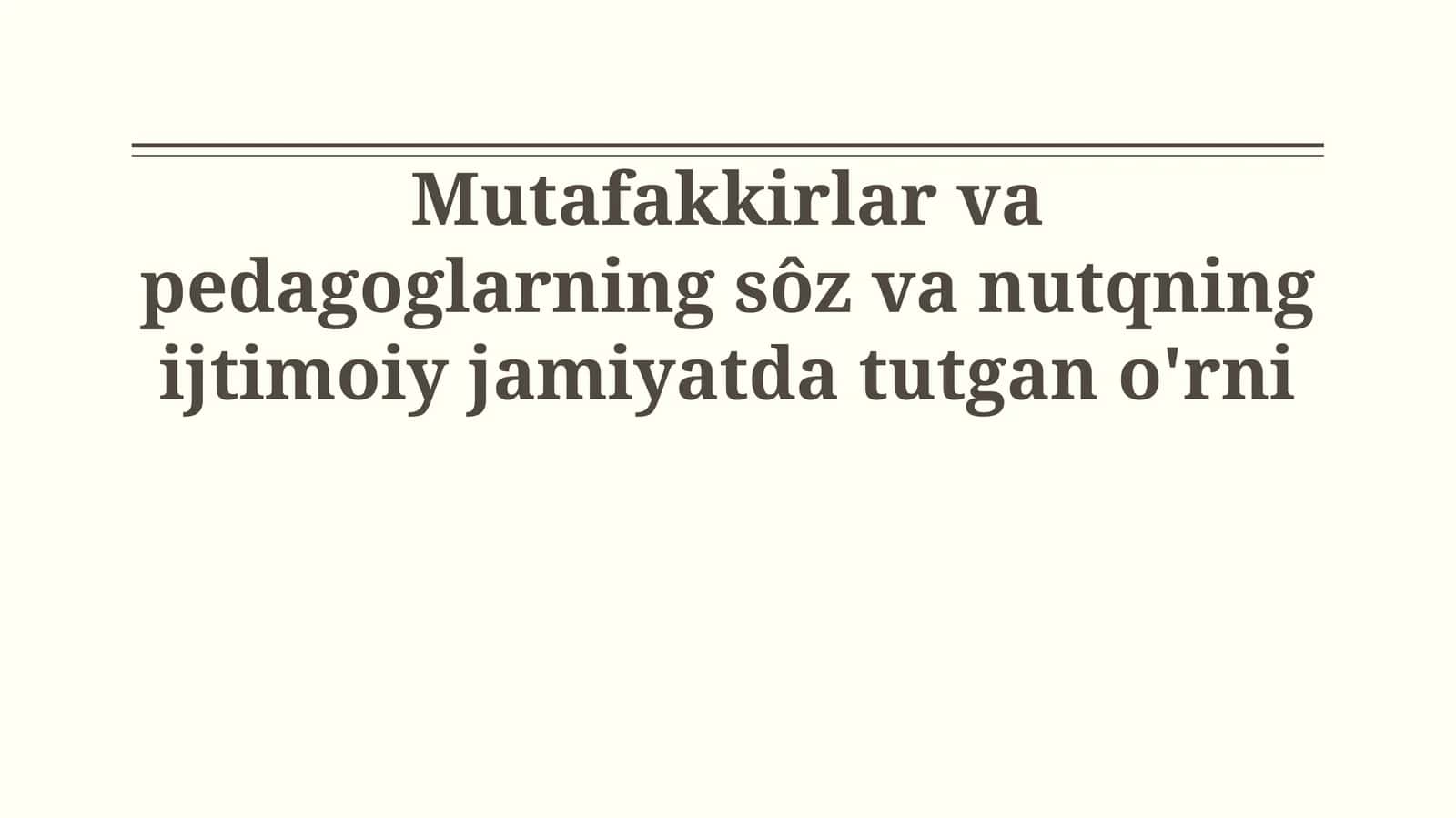 Nutq madaniyati va ijtimoiy muhit 1