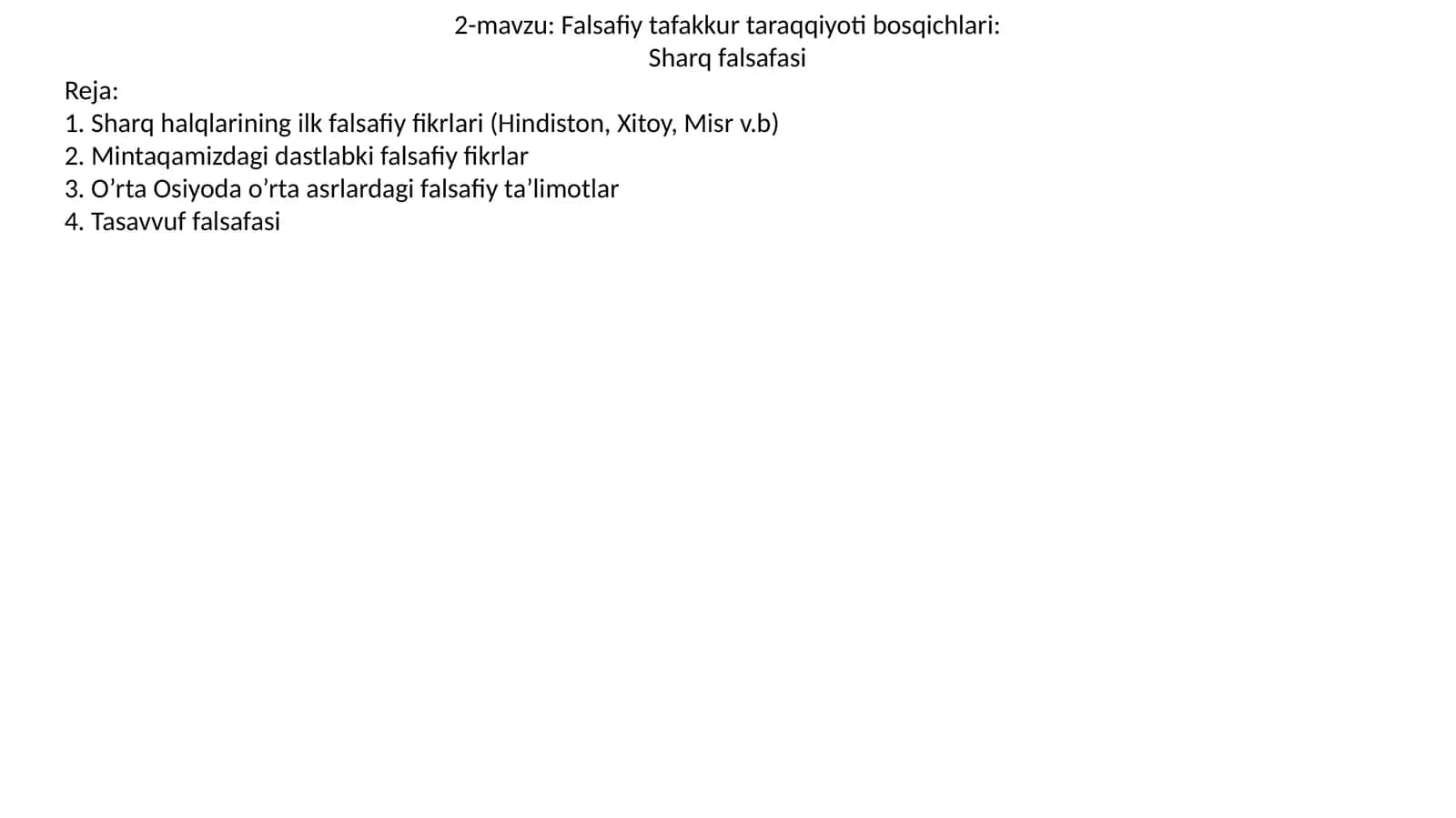 Sharqfalsafasi 1