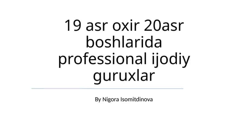 Fauvizm (XX asr boshlari, Fransiya) 1