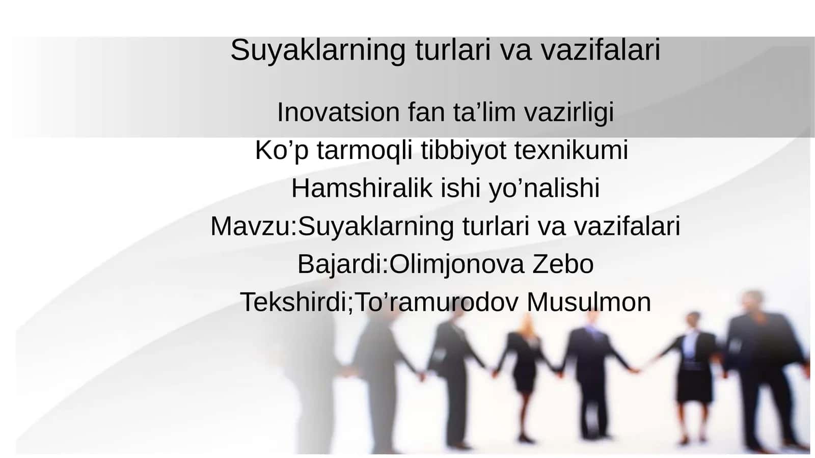 Suyaklarning turlari va vazifalari 1