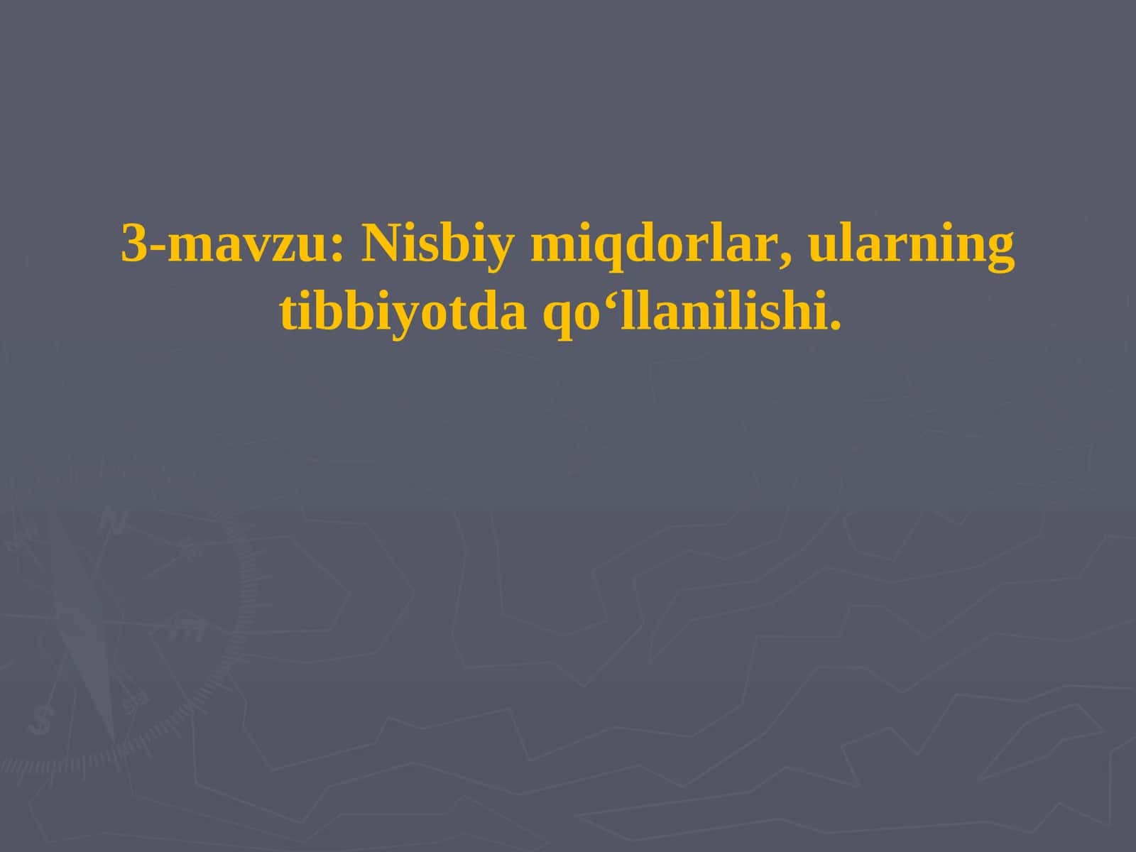 Nisbiy miqdorlar, ularning tibbiyotda qo‘llanilishi 1