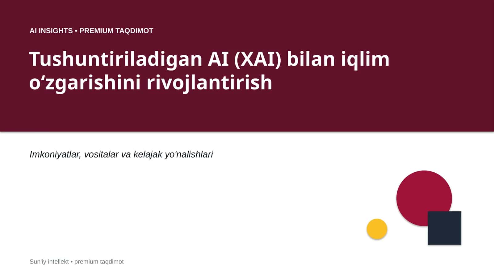 Sun'iy intellekt • premium taqdimot 1