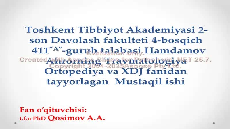 Chanoq-son displaziyasi (grekcha dys - buzilish, plaseo - hosil bo'lish) 1