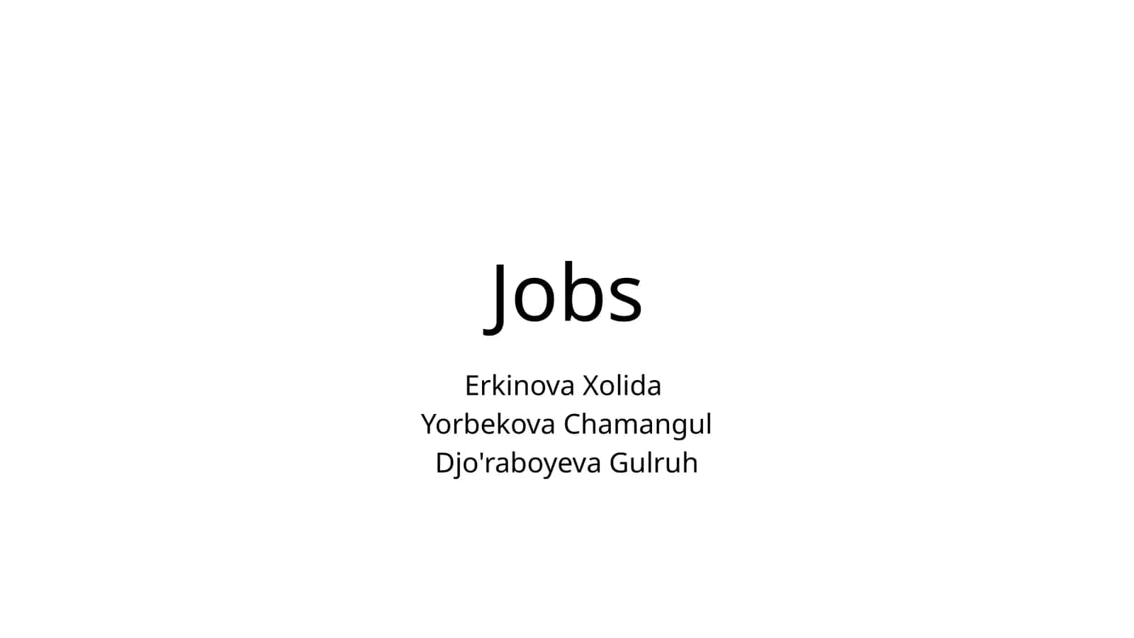Jobs 1