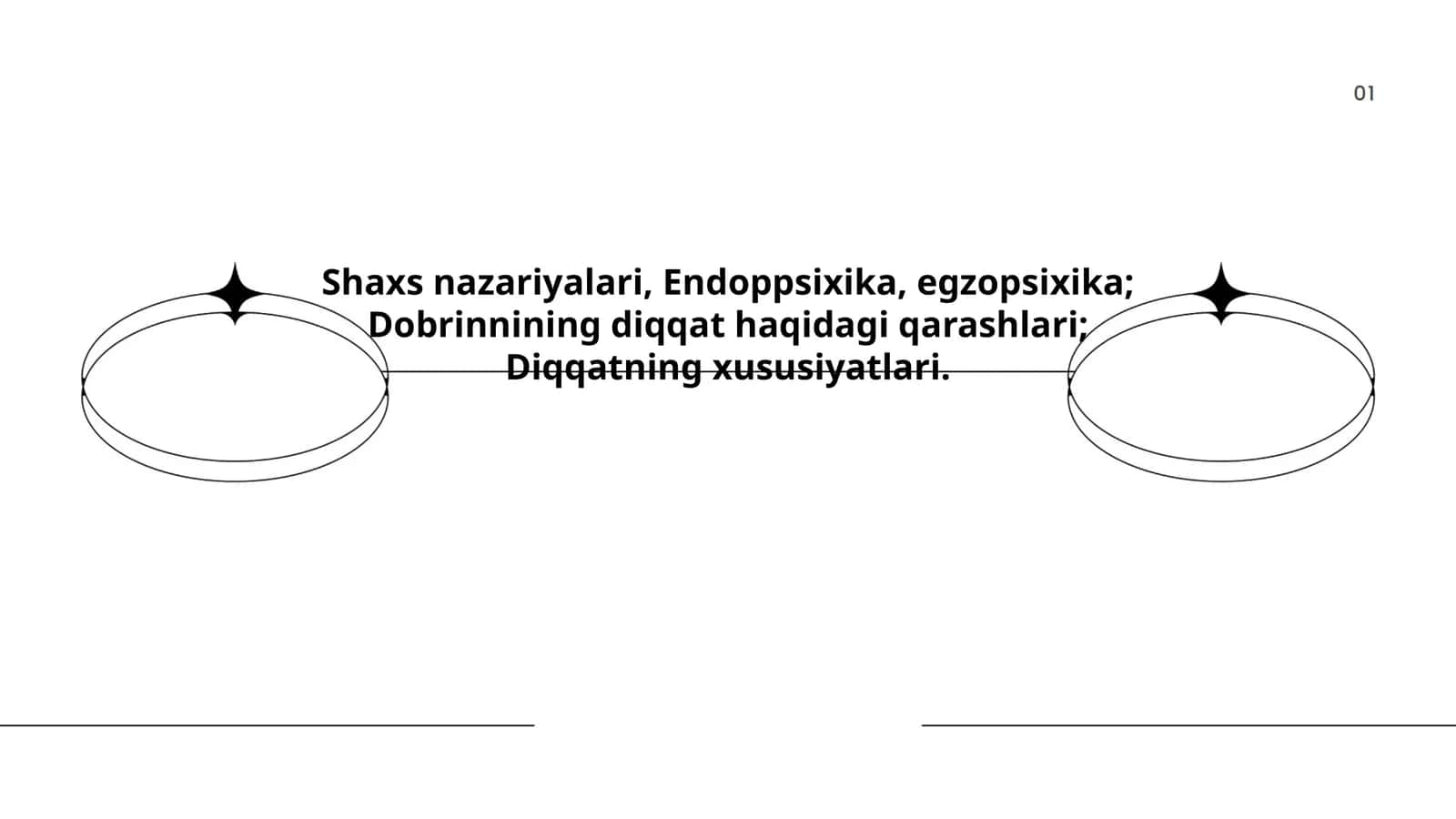 Shaxs nazariyalari, Endoppsixika, egzopsixika; Dobrinnining diqqat haqidagi qarashlari; Diqqatning xususiyatlari 1