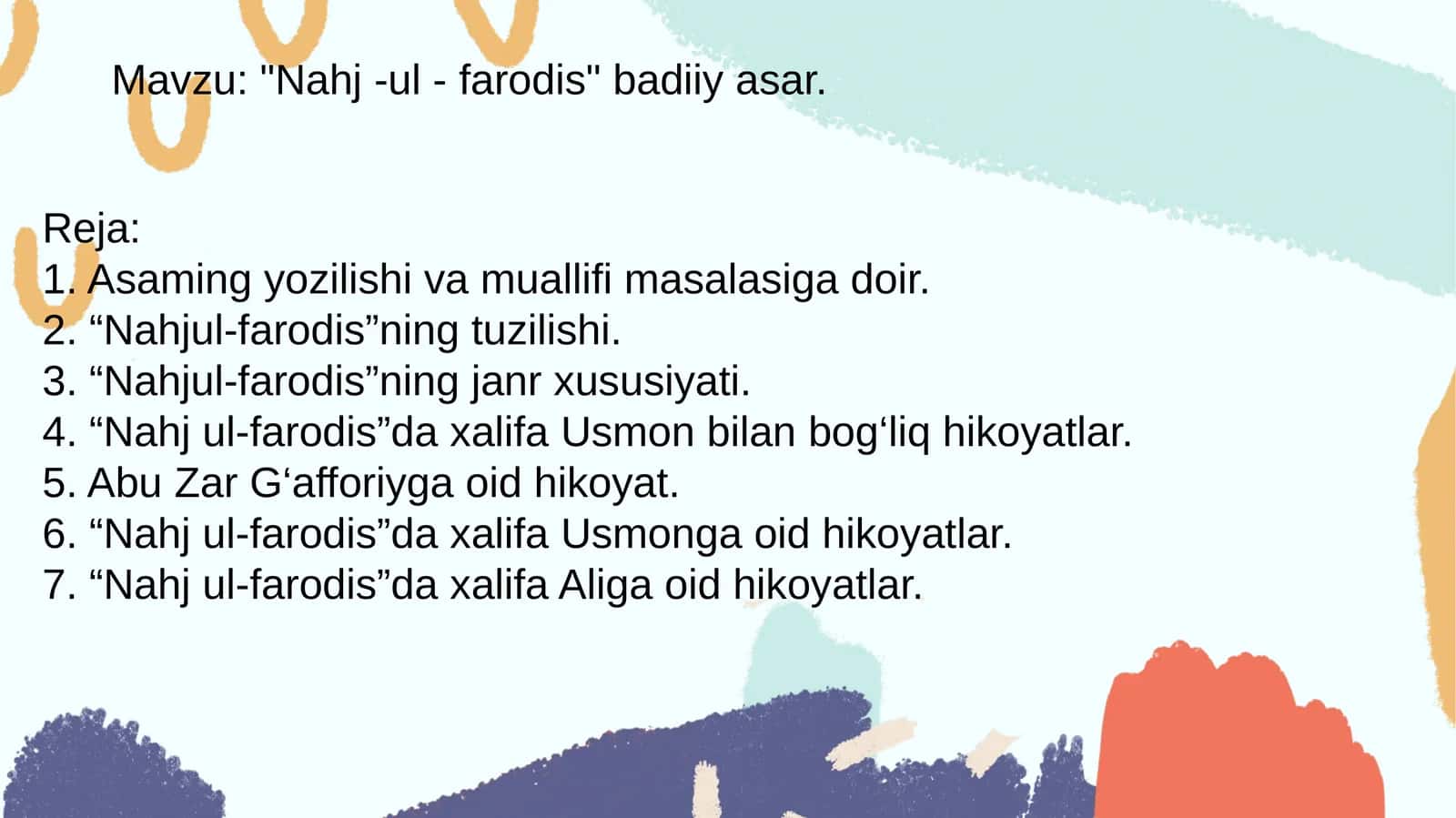 Nahj -ul - farodis badiiy asar 1
