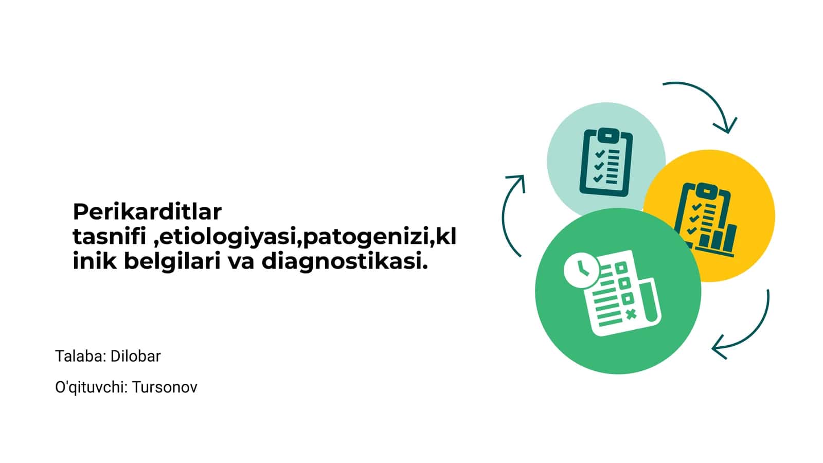 Perikarditlar tasnifi, etiologiyasi, patogenizi, klinik belgilari va diagnostikasi 1
