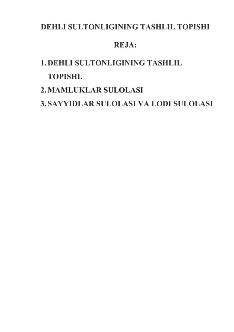 DEHLI SULTONLIGINING TASHLIL TOPISHI 1