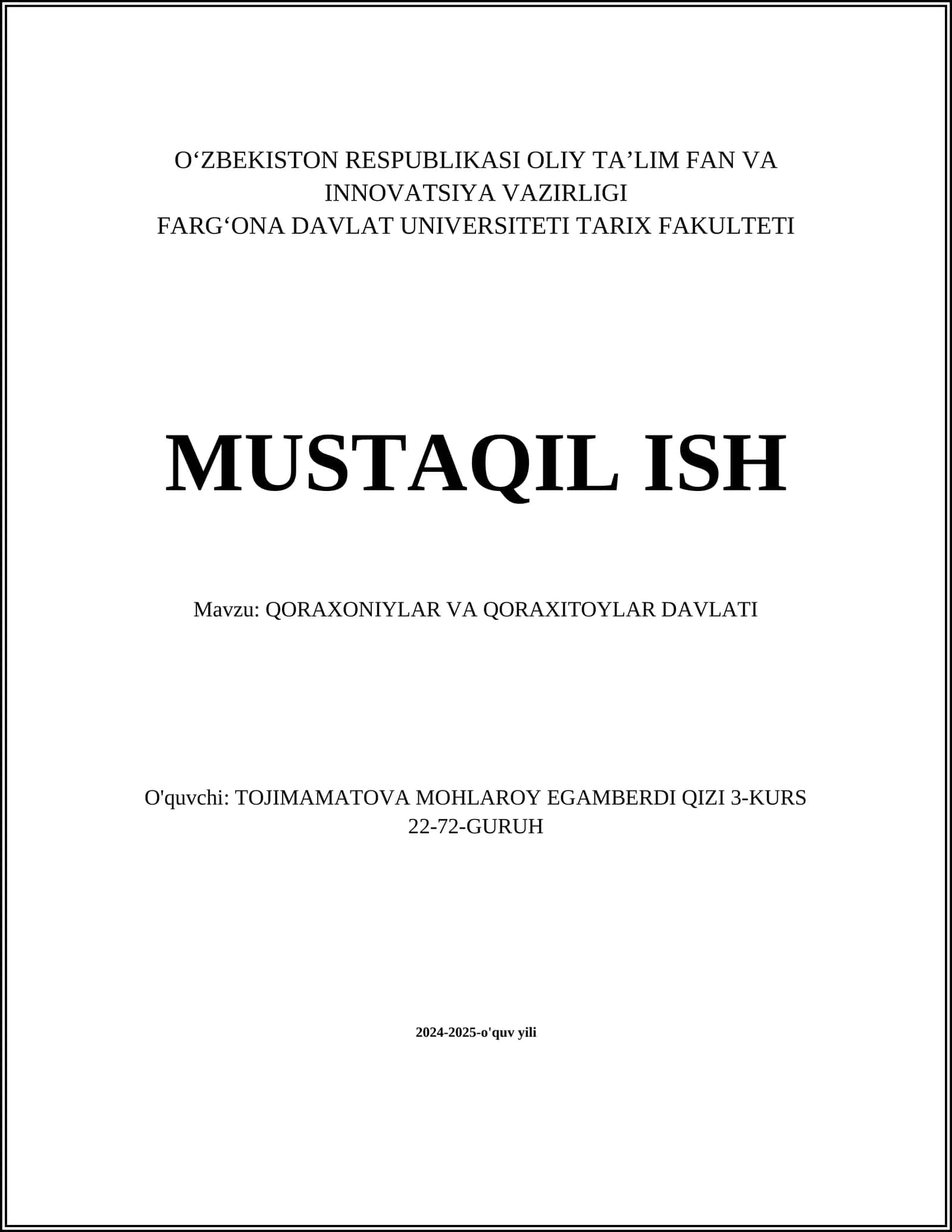 Qoraxoniylar va Qoraxitoylar Davlati 1