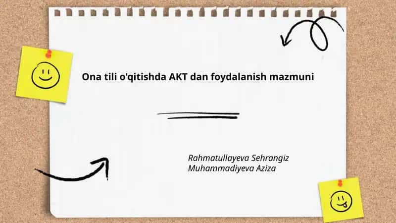 Ona tili o'qitishda AKT dan foydalanish mazmuni 1