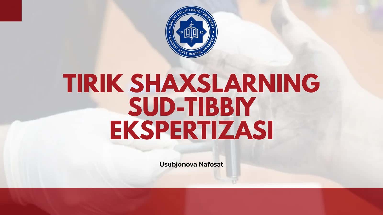 Tirik Shaxslarning Sud-Tibbiy Ekspertizasi 1