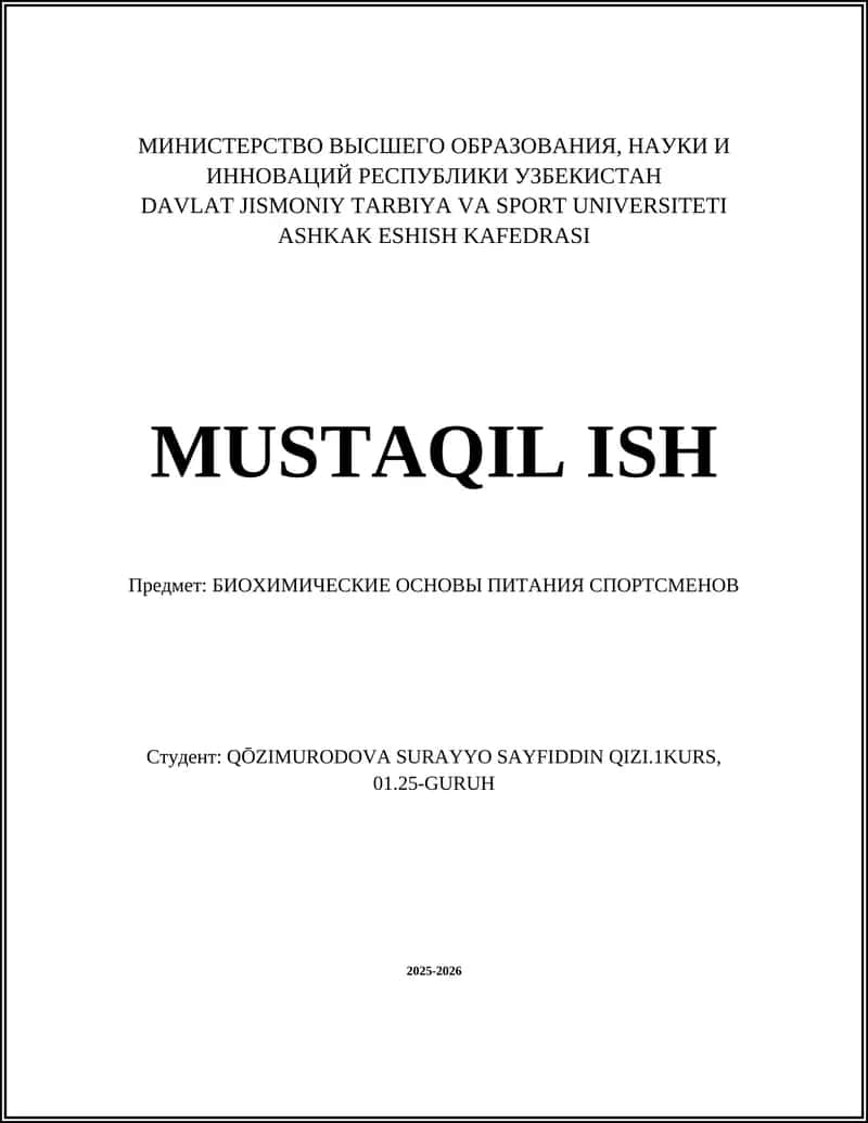 Метаболизм углеводов и роль гликогена у спортсменов 1