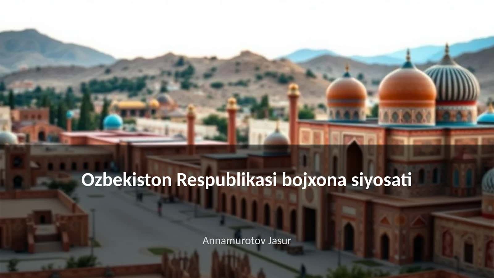 Bojxona siyosati 1