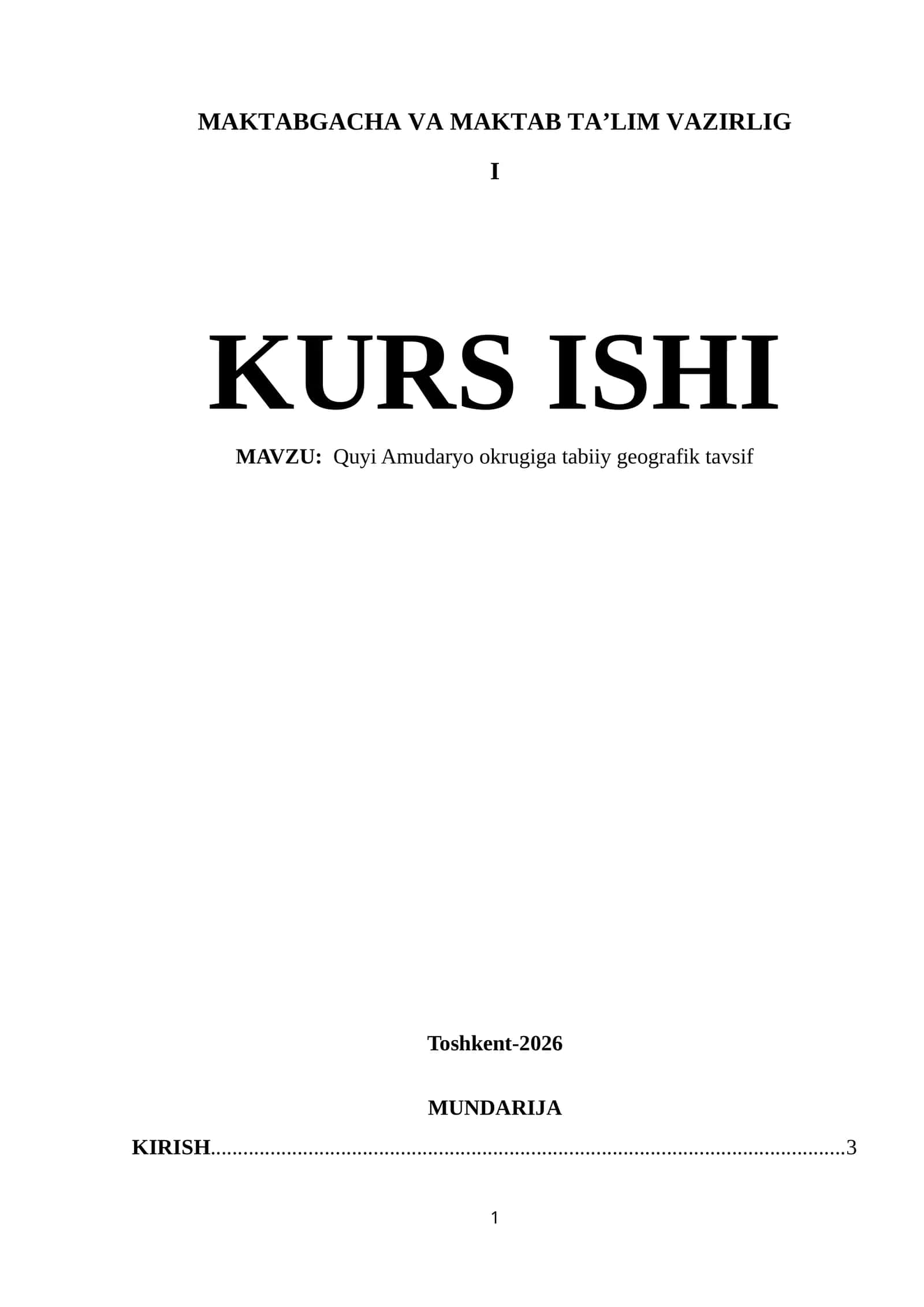Quyi Amudaryo okrugiga tabiiy geografik tavsif 1