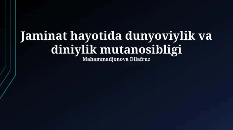 Sekulyarizmning Jamiyatdagi Namoyon Bo'lishi 1