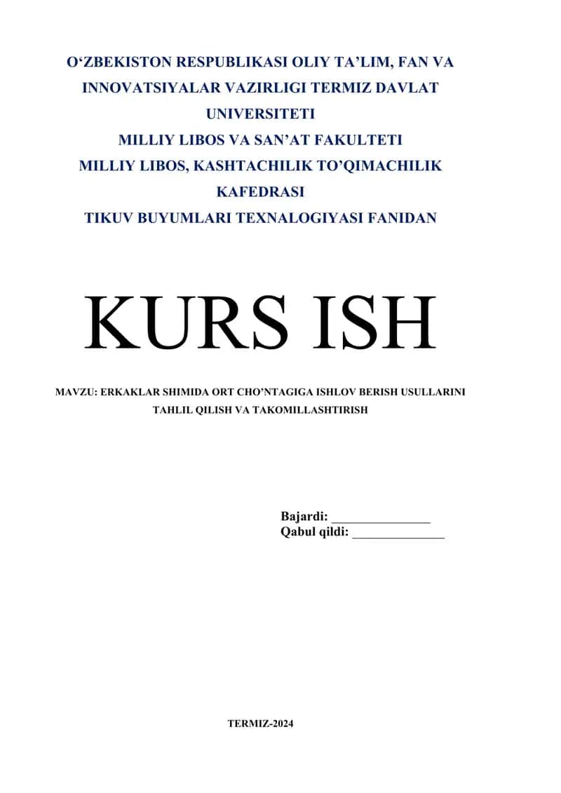 ERKAKLAR SHIMIDA ORT CHO’NTAGIGA ISHLOV BERISH USULLARINI TAHLIL QILISH VA TAKOMILLASHTIRISH 1