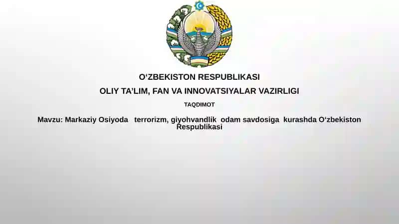 Markaziy Osiyodagi terrorizm, giyohvandlik va savdo