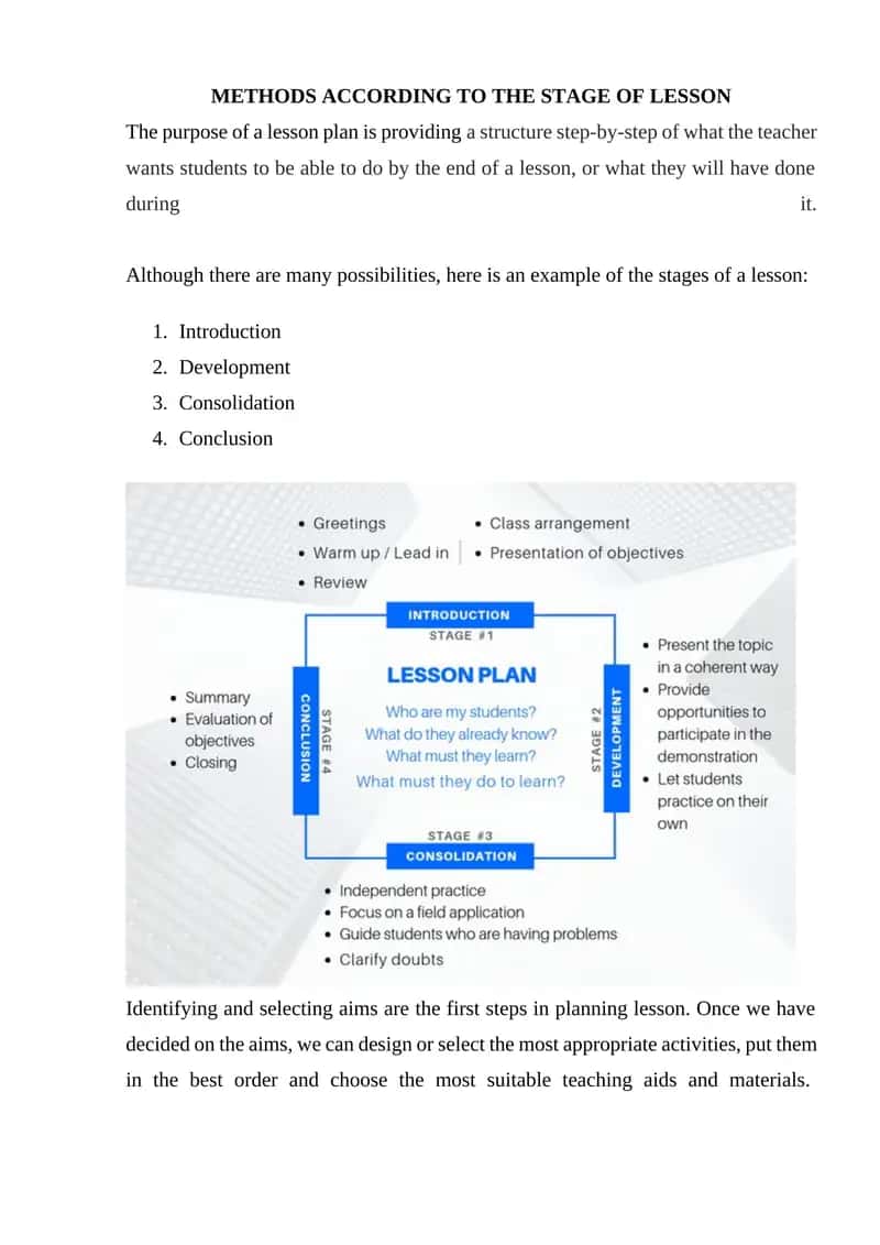 Lesson Plan Stages 1