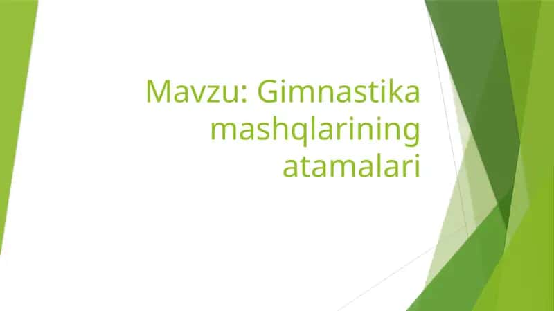 Gimnastika mashqlarining atamalari 1