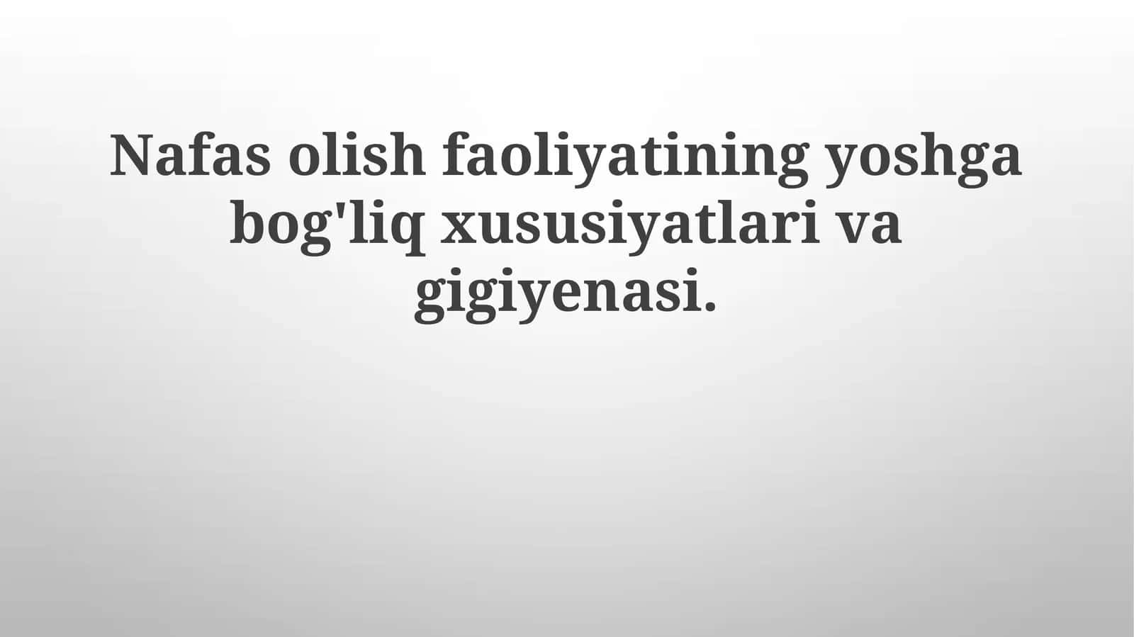 Bolalarda nafas olish gigienasi 1