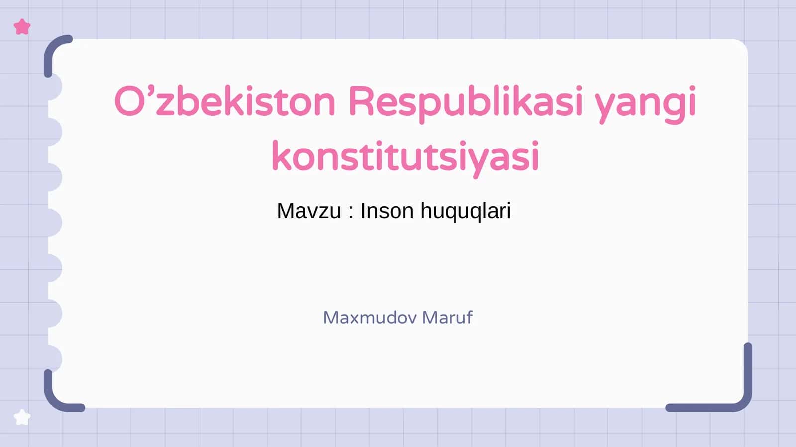 O’zbekiston Respublikasi yangi konstitutsiyasi 1
