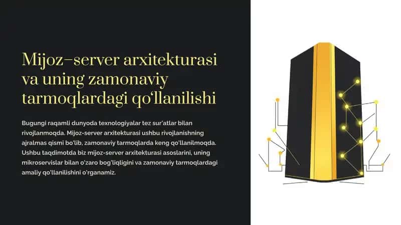 Mijoz–server arxitekturasi va uning zamonaviy tarmoqlardagi qo‘llanilishi 1
