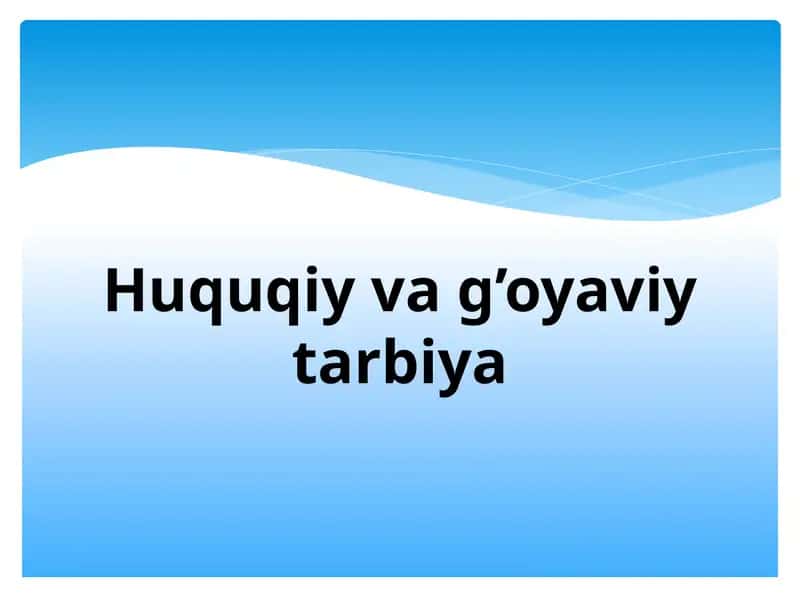 Normativ–huquqiyhujjatlar 1