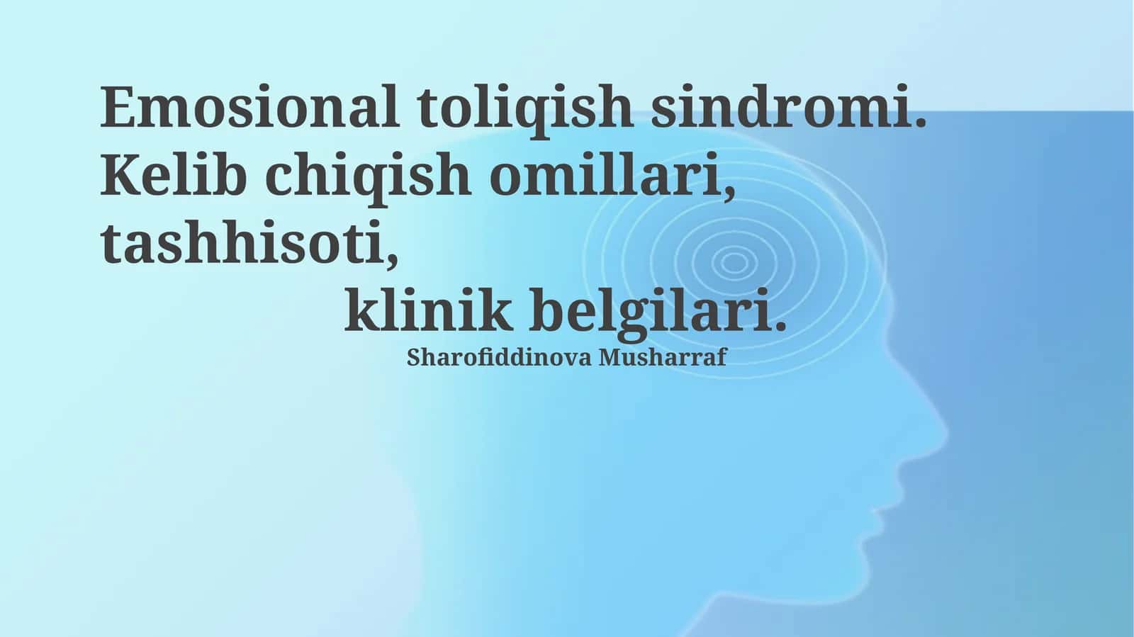 Emosional toliqish sindromi 1