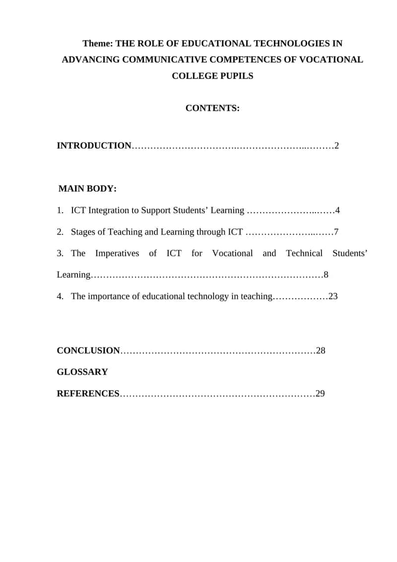 THE ROLE OF EDUCATIONAL TECHNOLOGIES IN ADVANCING COMMUNICATIVE COMPETENCES OF VOCATIONAL COLLEGE PUPILS 1
