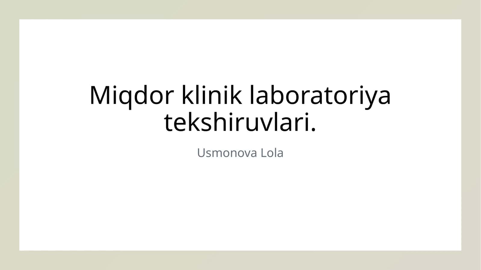 Klinik laboratoriya tahlillari 1