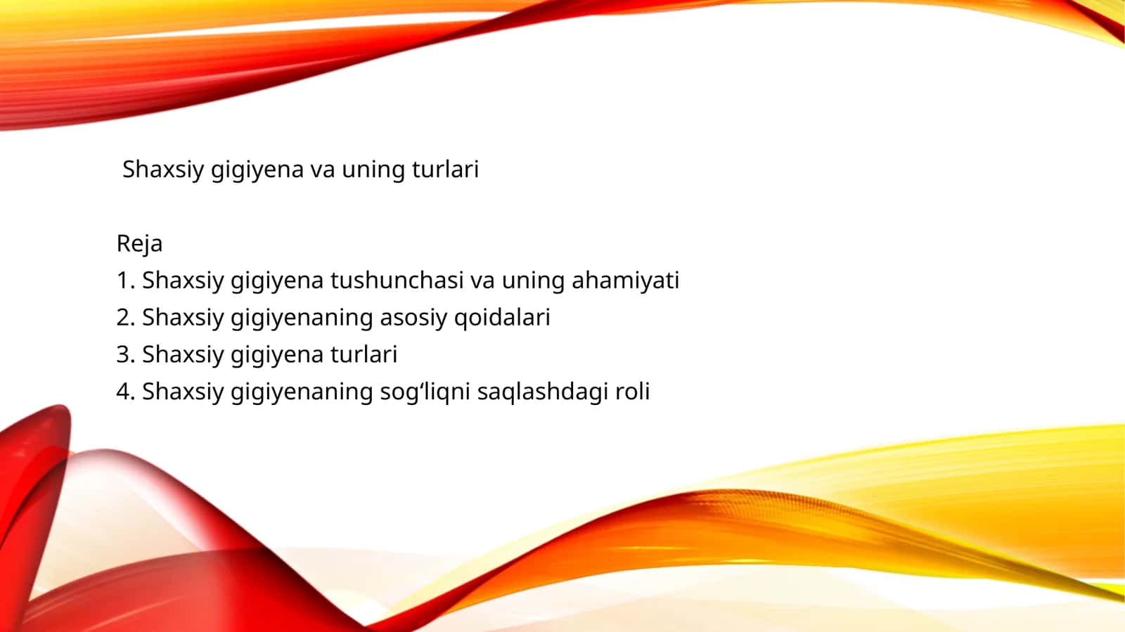 Shaxsiy gigiyena va uning turlari 1