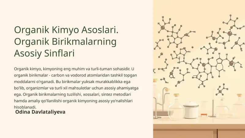 Organik Kimyo Asoslari 1