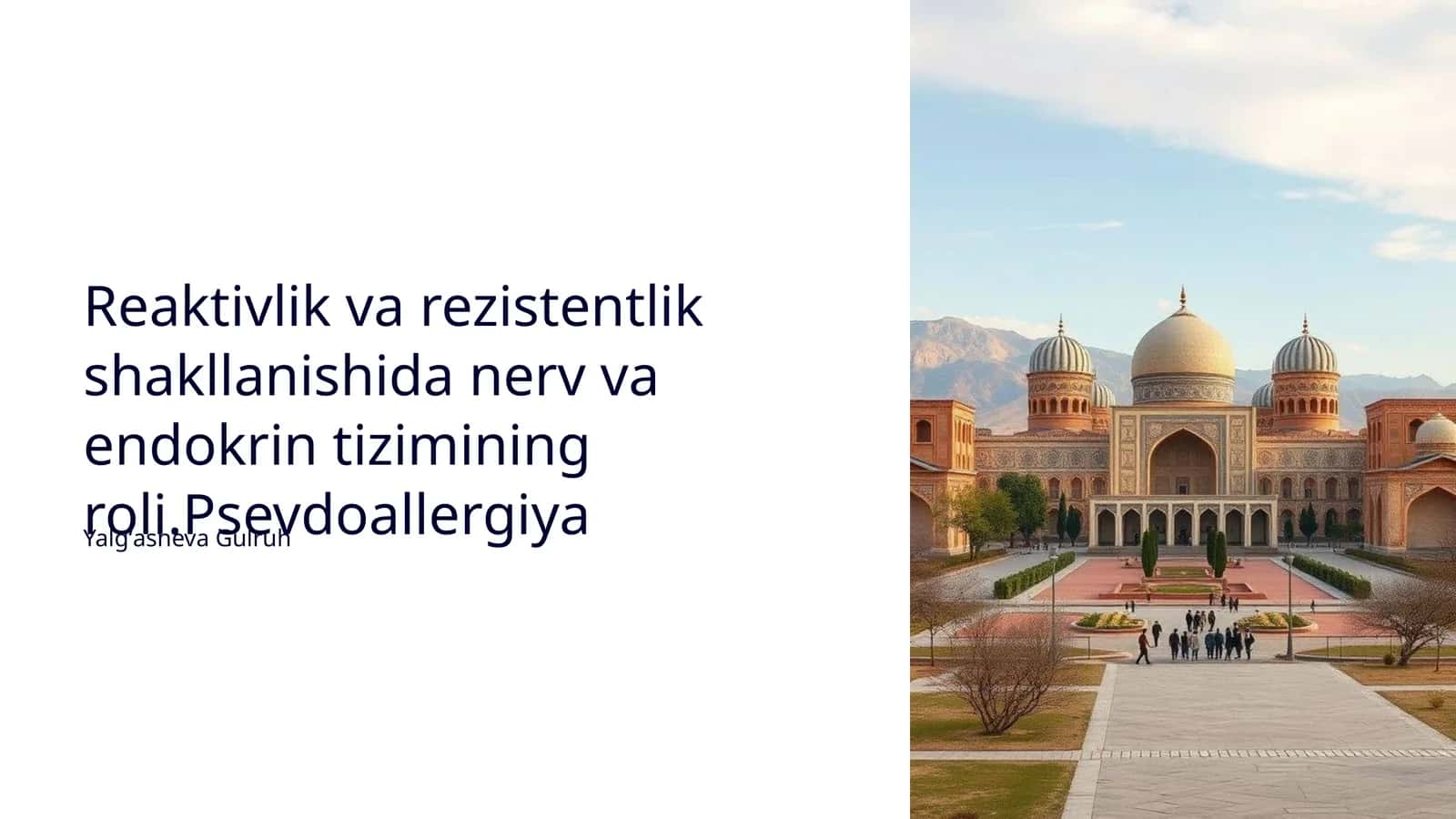Reaktlik va rezistentlik shakllanishida nerv va endokrin tizimining roli 1