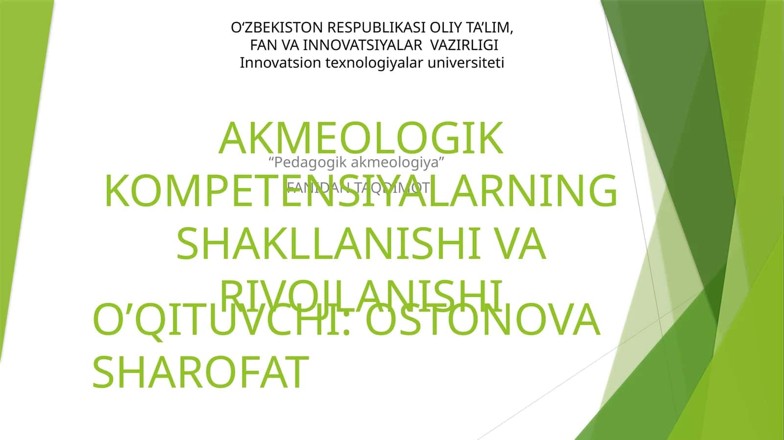 Pedagogik akmeologiya 1