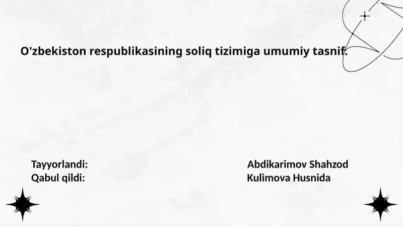 Soliqtizimining asosiy tamoyillari 1