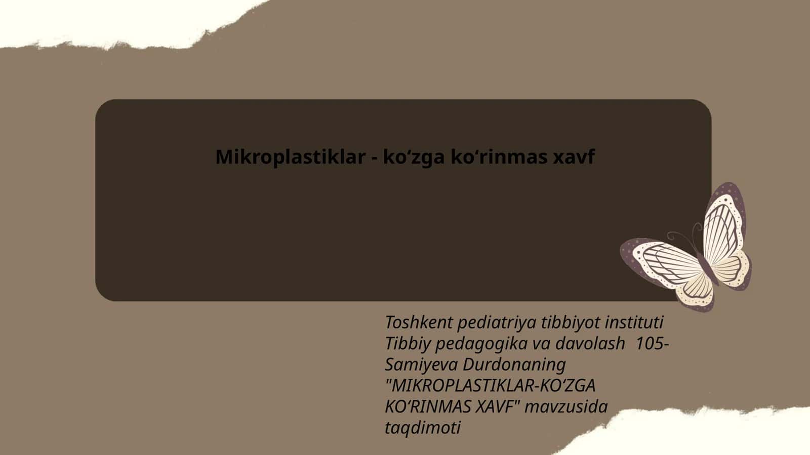 Mikroplastiklar - koʻzga koʻrinmas xavf 1