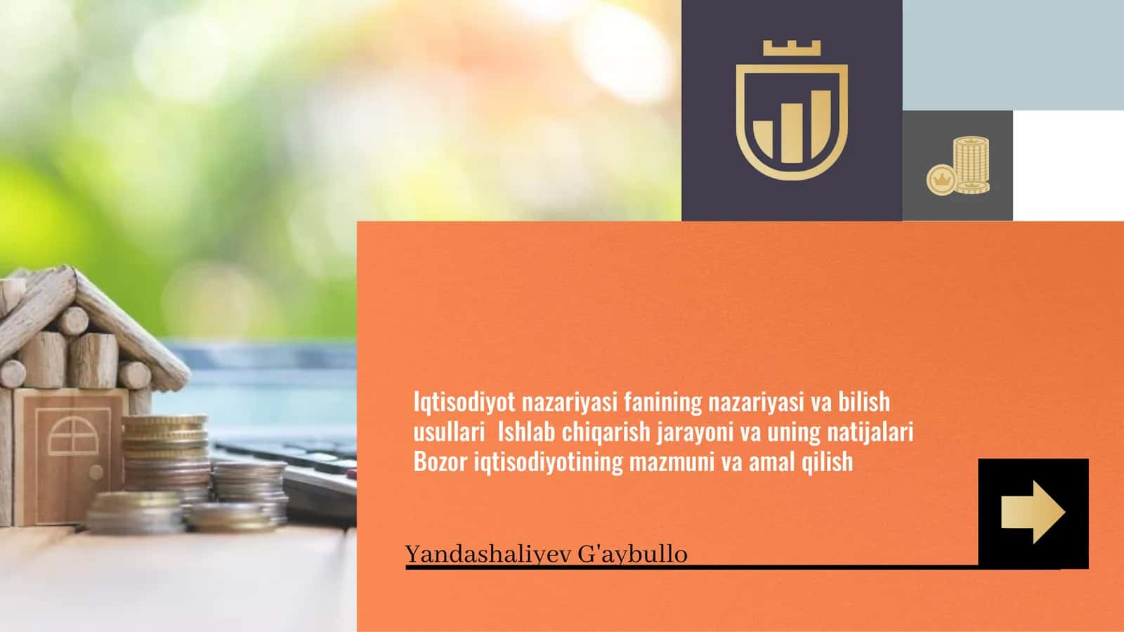 Iqtisodiyot nazariyasi fanining nazariyasi va bilish usullari 1