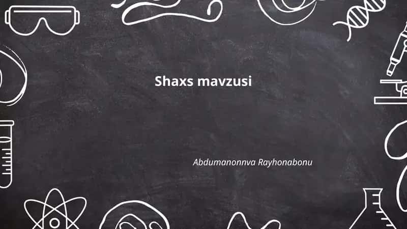Shaxs va jamiyat 1