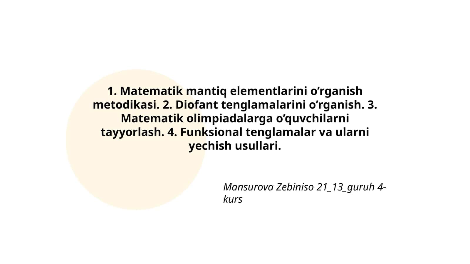Matematik mantiq elementlarini o’rganish metodikasi 1