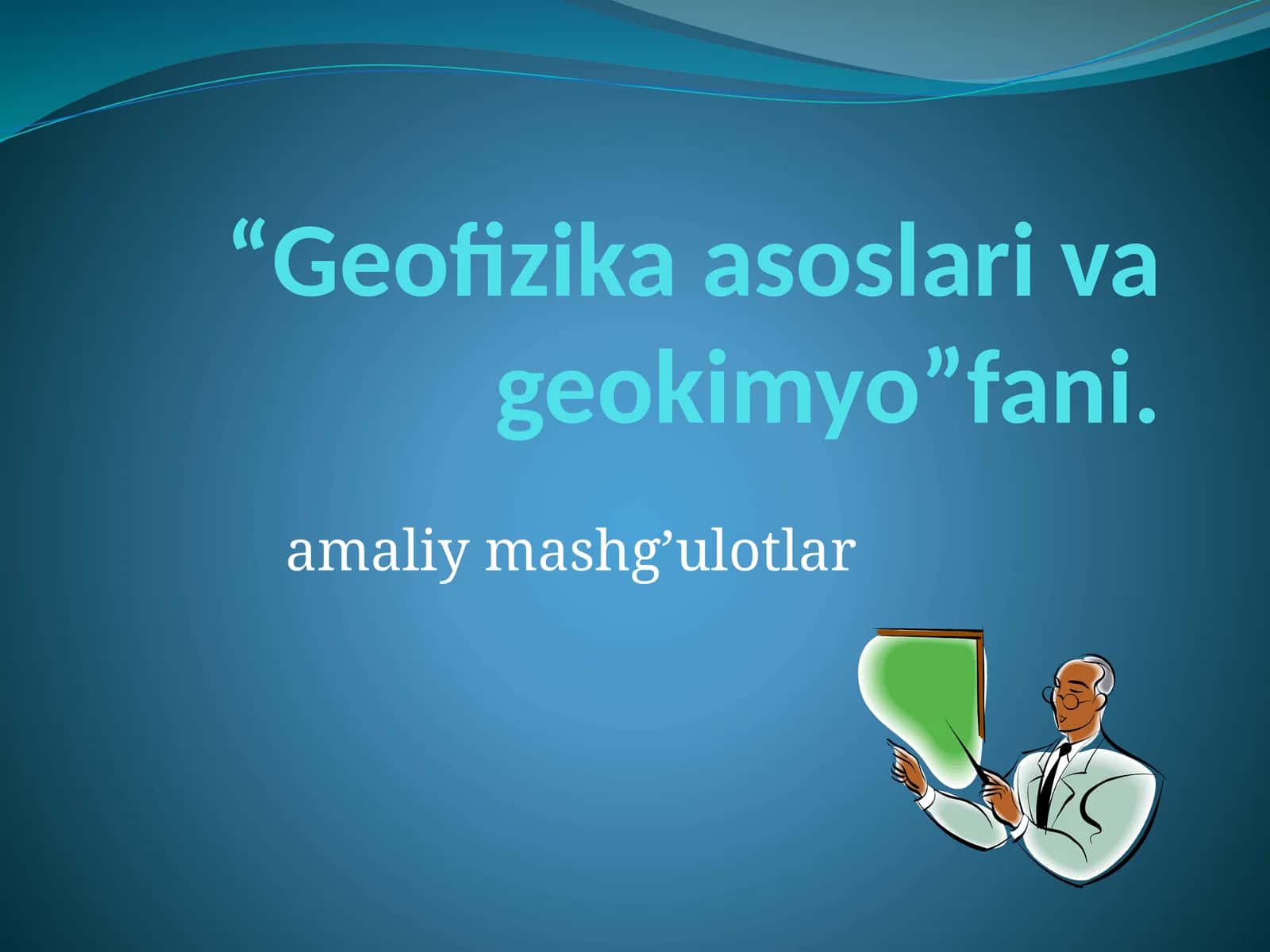 Yerosti suvlarini sathini aniqlash.Yerosti suvlari oqimini yo'nalishi va oqim tezligini aniqlash 1