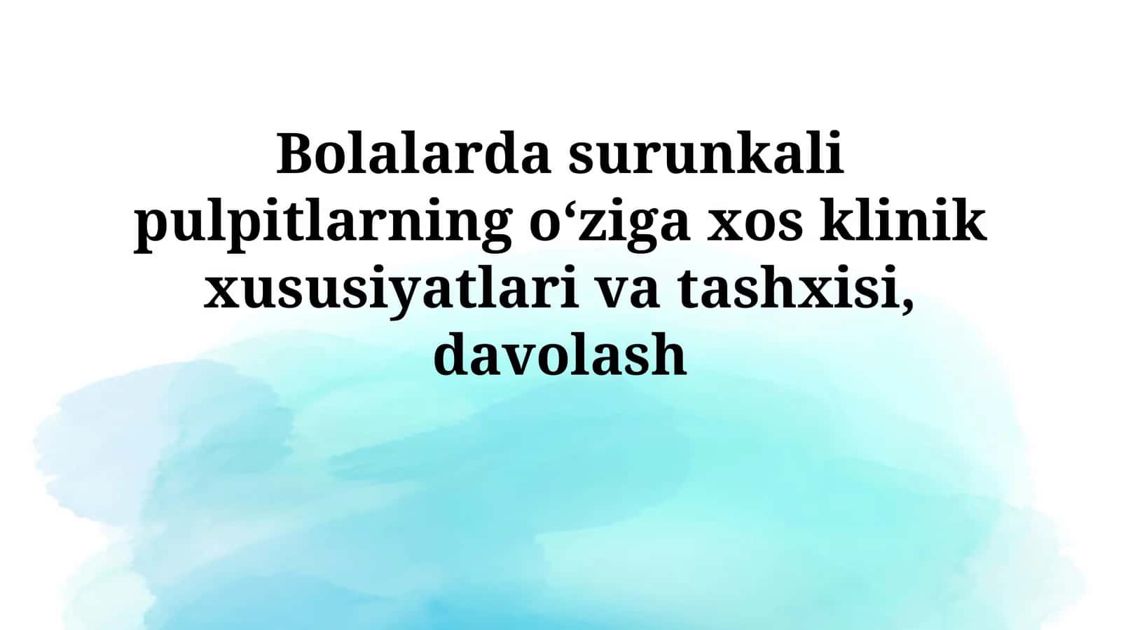 Surunkali pulpitlar 1